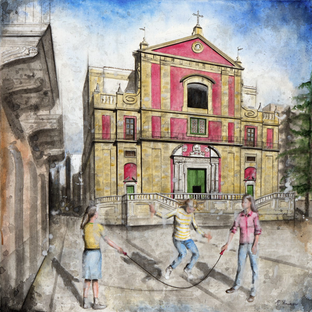 Il salto con la corda (La chiesa del Collegio a Caltanissetta)